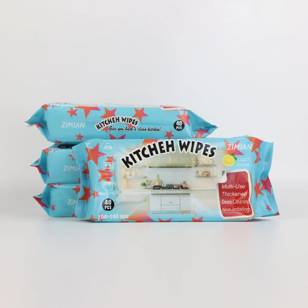 OEM Stove Nonwoven Fabric Kitchen Cleaning Wipes