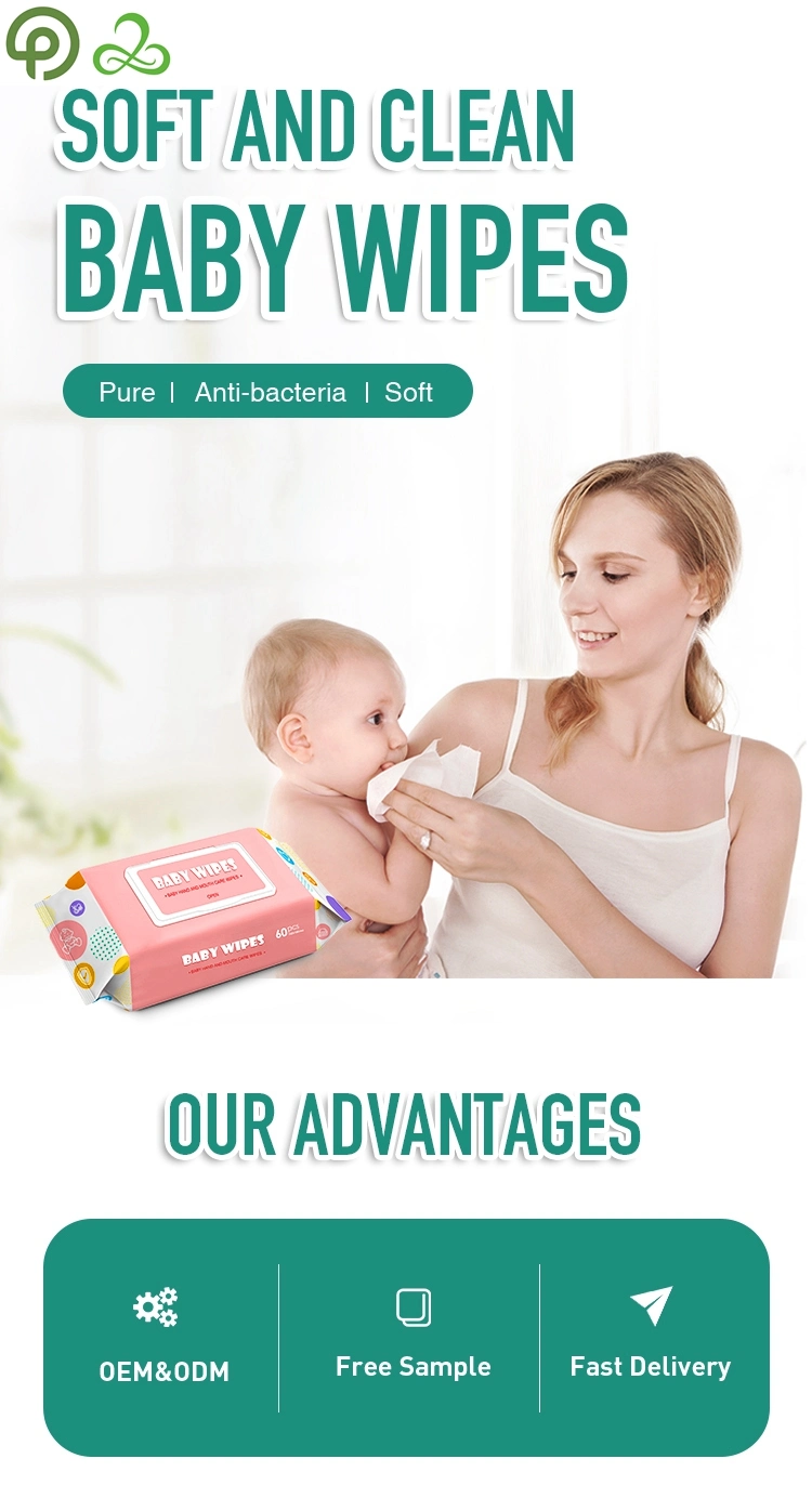 Eco Friendly Unscented Organic Baby Wipes Natural Sensitive Nonwoven Baby Wet Wipes