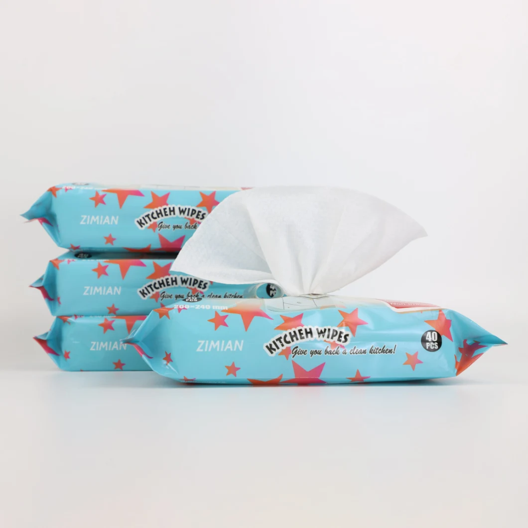 OEM Stove Nonwoven Fabric Kitchen Cleaning Wipes