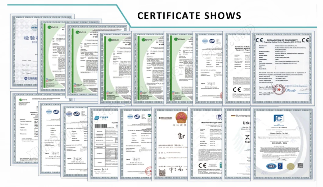 CE Certified High Filtration Efficiency Foldable 5 Ply CE FFP3 Nr D Filtering Half Face Masks