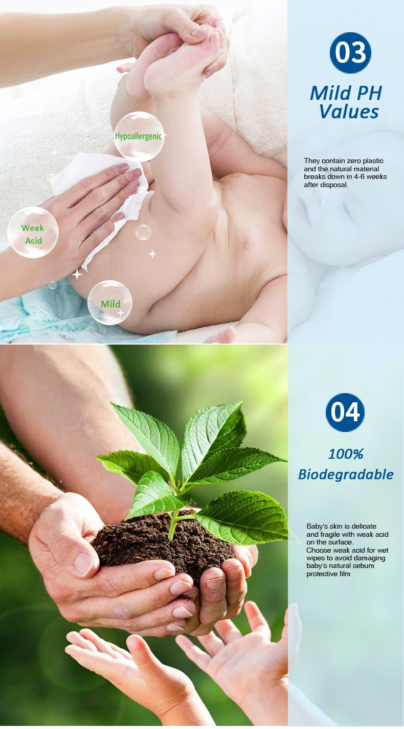 Biokleen OEM Manufacturer Pure Newborn Organic Waterwipes Natural Compostable Purest Baby Biodegradable Organic Baby Water Wipes for Babies UK Pure 99.9