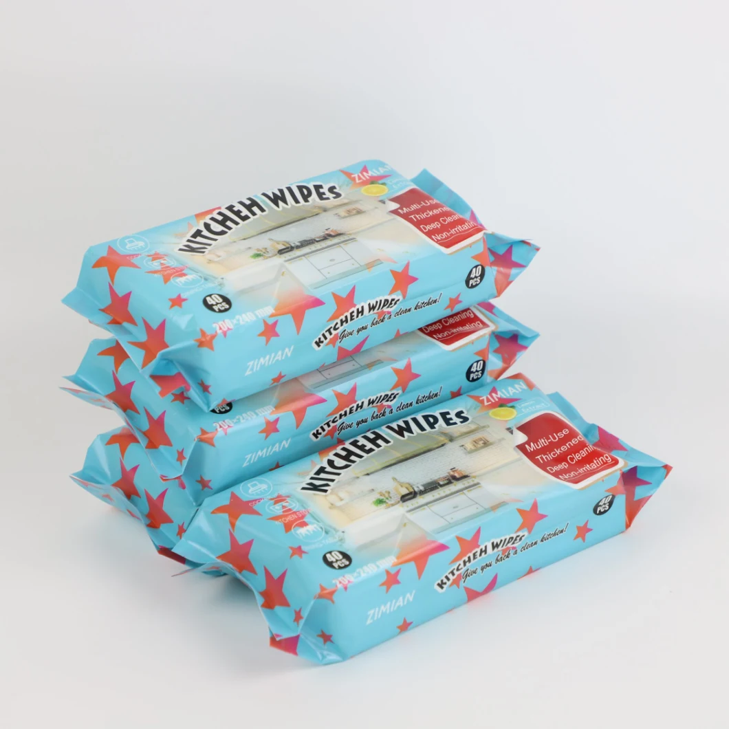 OEM Stove Nonwoven Fabric Kitchen Cleaning Wipes