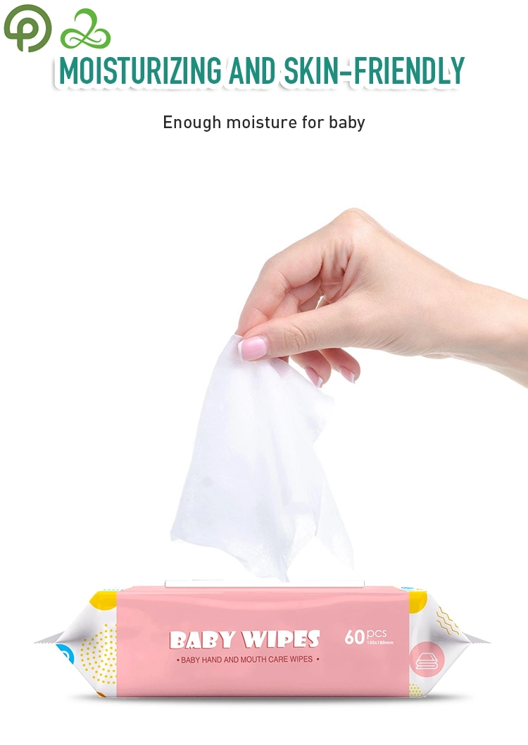 Eco Friendly Unscented Organic Baby Wipes Natural Sensitive Nonwoven Baby Wet Wipes