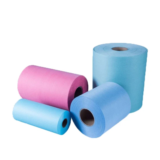 Wood Pulp and Polyester Lint Free Industrial Wipes Roll