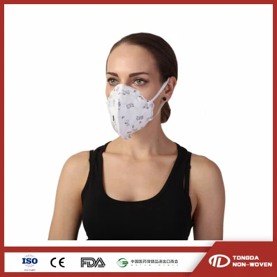 Ear Loop Face Mask with Sponge CE Disposable Nonwoven  Particle Filtering  Folding Half Face Mask